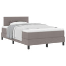Box spring seng med hovedgærde Gråbrun 120 x 190 cm Stof - xlshop.dk