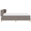 Box spring seng med hovedgærde Gråbrun 140 x 190 cm Stof - xlshop.dk