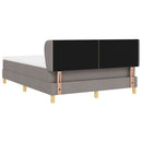 Box spring seng med hovedgærde Gråbrun 140 x 190 cm Stof - xlshop.dk