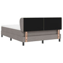 Box spring seng med hovedgærde Gråbrun 160 x 200 cm Stof - xlshop.dk