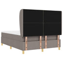 Box spring seng med hovedgærde Gråbrun 200 x 160 cm Stof - xlshop.dk
