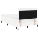 Box spring seng med hovedgærde Hvid 120 x 200 cm Kunstlæder - xlshop.dk