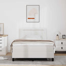 Box spring seng med hovedgærde Hvid 120 x 200 cm Kunstlæder - xlshop.dk