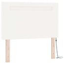 Box spring seng med hovedgærde Hvid 120 x 200 cm Kunstlæder - xlshop.dk