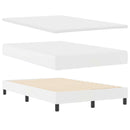 Box spring seng med hovedgærde Hvid 120 x 200 cm Kunstlæder - xlshop.dk