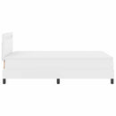 Box spring seng med hovedgærde Hvid 120 x 200 cm Kunstlæder - xlshop.dk