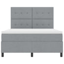 Box spring seng med hovedgærde Lysegrå 160 x 200 cm Stof - xlshop.dk