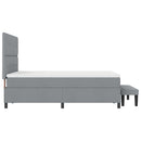Box spring seng med hovedgærde Lysegrå 160 x 200 cm Stof - xlshop.dk