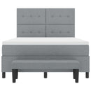 Box spring seng med hovedgærde Lysegrå 160 x 200 cm Stof - xlshop.dk