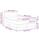 Box spring seng med hovedgærde Mørk blå 120 x 200 cm Fløjl - xlshop.dk