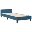 Box spring seng med hovedgærde Mørk blå 80 x 200 cm Fløjl - xlshop.dk