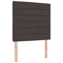 Box spring seng med hovedgærde Mørk Brun 120 x 190 cm Stof - xlshop.dk