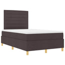 Box spring seng med hovedgærde Mørk Brun 120 x 190 cm Stof - xlshop.dk