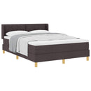 Box spring seng med hovedgærde Mørk Brun 200 x 140 cm Stof - xlshop.dk