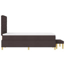Box spring seng med hovedgærde Mørkebrun 190 x 120 cm Stof - xlshop.dk