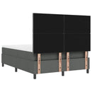 Box spring seng med hovedgærde Mørkegrå 140 x 190 cm Stof - xlshop.dk