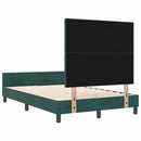 Box spring seng med hovedgærde Mørkegrøn 120 x 190 cm Fløjl - xlshop.dk