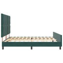 Box spring seng med hovedgærde Mørkegrøn 180 x 200 cm Fløjl - xlshop.dk