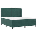 Box spring seng med hovedgærde Mørkegrøn 180 x 200 cm Fløjl - xlshop.dk