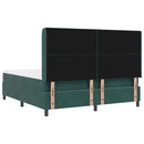 Box spring seng med hovedgærde Mørkegrøn 180 x 200 cm Fløjl - xlshop.dk