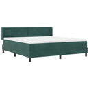 Box spring seng med hovedgærde Mørkegrøn 200 x 180 cm Fløjl - xlshop.dk