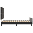 Box spring seng med hovedgærde Sort 100 x 200 cm Fløjl - xlshop.dk
