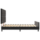Box spring seng med hovedgærde Sort 140 x 200 cm Fløjl - xlshop.dk