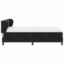 Box spring seng med hovedgærde Sort 140 x 200 cm Fløjl - xlshop.dk