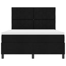 Box spring seng med hovedgærde Sort 160 x 200 cm Stof - xlshop.dk