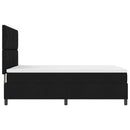 Box spring seng med hovedgærde Sort 160 x 200 cm Stof - xlshop.dk