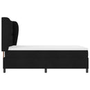 Box spring seng med hovedgærde Sort 160 x 200 cm Stof - xlshop.dk