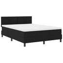 Box spring seng med hovedgærde Sort 160 x 200 cm Stof - xlshop.dk
