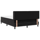 Box spring seng med hovedgærde Sort 200 x 140 cm Fløjl - xlshop.dk