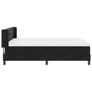 Box spring seng med hovedgærde Sort 200 x 140 cm Fløjl - xlshop.dk