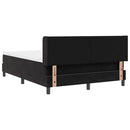 Box spring seng med hovedgærde Sort 200 x 160 cm Fløjl - xlshop.dk