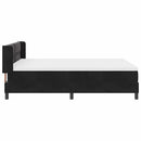 Box spring seng med hovedgærde Sort 200 x 160 cm Fløjl - xlshop.dk
