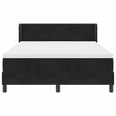 Box spring seng med hovedgærde Sort 200 x 160 cm Fløjl - xlshop.dk
