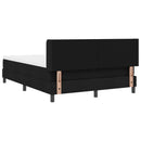 Box spring seng med hovedgærde Sort 200 x 160 cm Stof - xlshop.dk