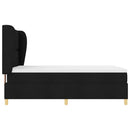 Box spring seng med hovedgærde Sort 200 x 160 cm Stof - xlshop.dk