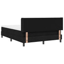 Box spring seng med hovedgærde Sort 200 x 160 cm Stof - xlshop.dk