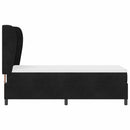 Box spring seng med hovedgærde Sort 200 x 80 cm Fløjl - xlshop.dk