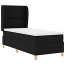 Box spring seng med hovedgærde Sort 200 x 80 cm Stof - xlshop.dk