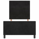 Box spring seng med hovedgærde Sort 80 x 200 cm Fløjl - xlshop.dk