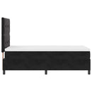 Box spring seng med hovedgærde Sort 80 x 200 cm Fløjl - xlshop.dk
