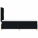 Box spring seng med hovedgærde Sort 80 x 200 cm Stof - xlshop.dk