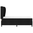 Box spring seng med hovedgærde Sort 80 x 200 cm Stof - xlshop.dk