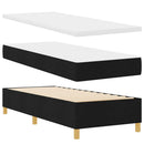 Box spring seng med hovedgærde Sort 80 x 200 cm Stof - xlshop.dk