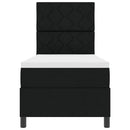Box spring seng med hovedgærde Sort 80 x 200 cm Stof - xlshop.dk