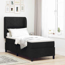 Box spring seng med hovedgærde Sort 80 x 200 cm Stof - xlshop.dk