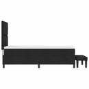 Box spring seng med hovedgærde Sort 80 x 200 cm Stof - xlshop.dk